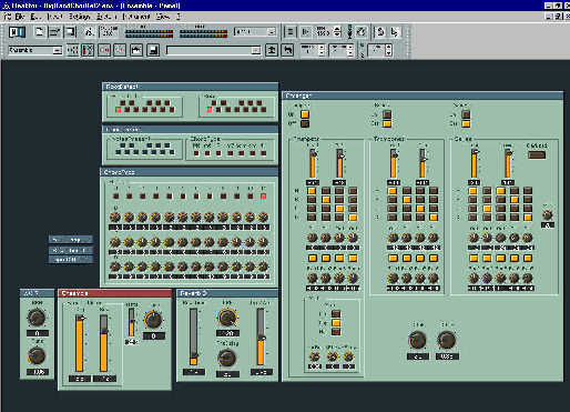 (Picture of the Reaktor Screen from the big band synth)